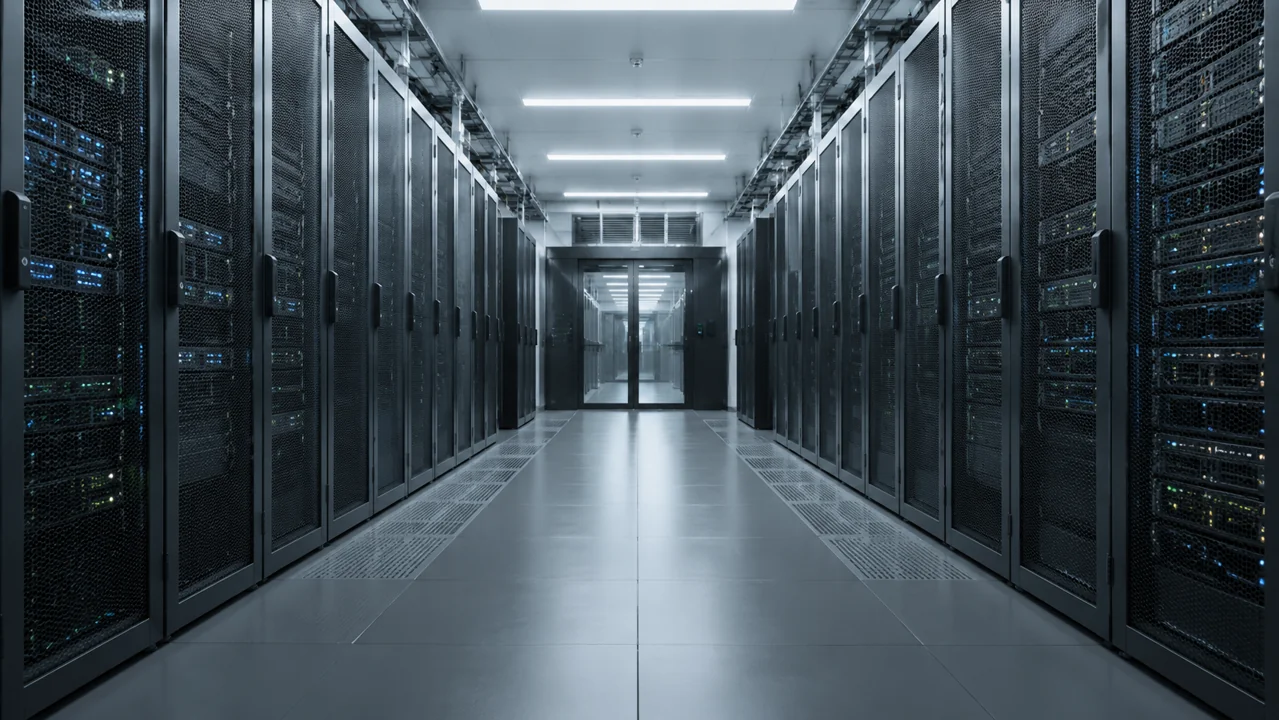 Server racks in a data center