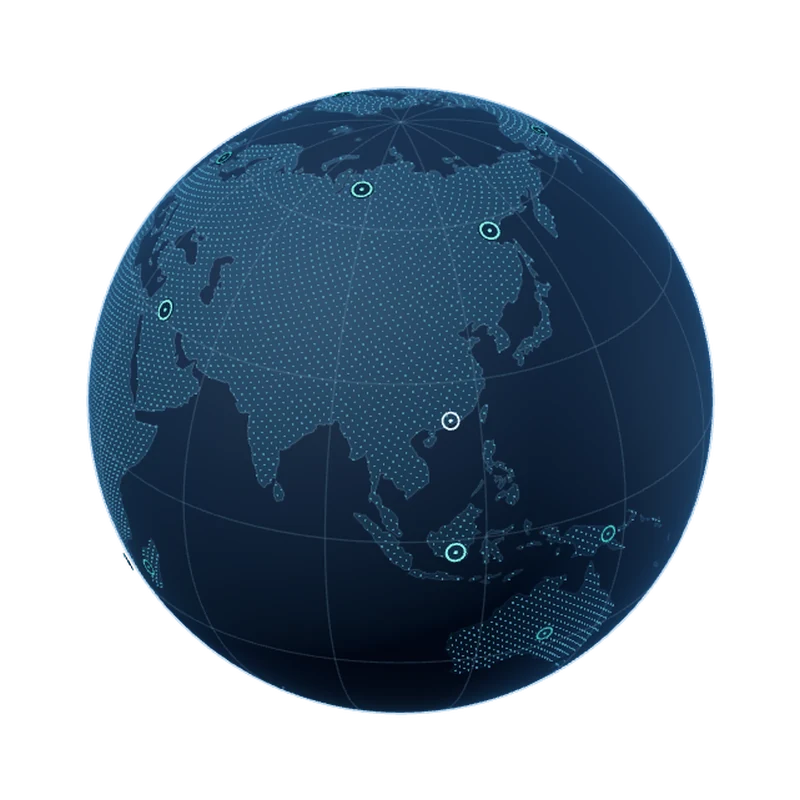 Customer locations across Asia. Regional positions are approximate.